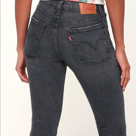 Levi’s 501 Skinny Black High Rise Jeans - Picture 2 of 9